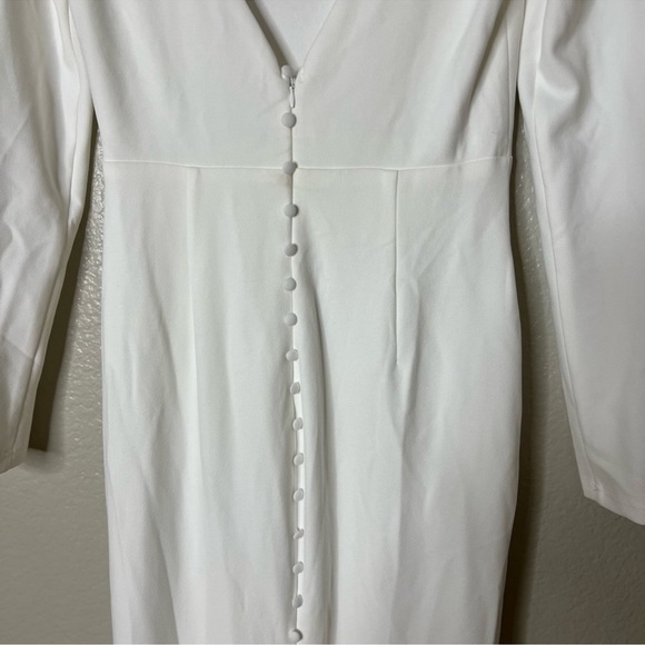 Feeling of Forever White Long Sleeve Mermaid Maxi Dress NWOT Small - Picture 4 of 7